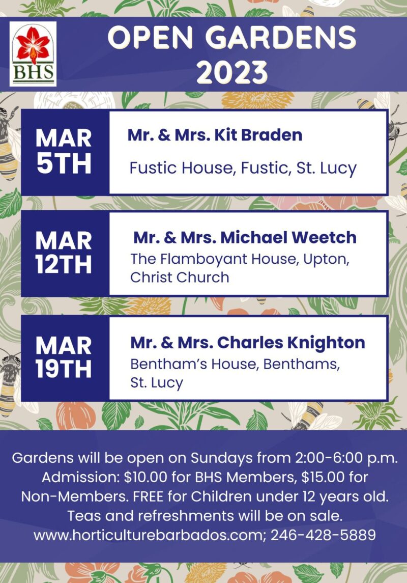 Barbados Horticultural Society Open Gardens