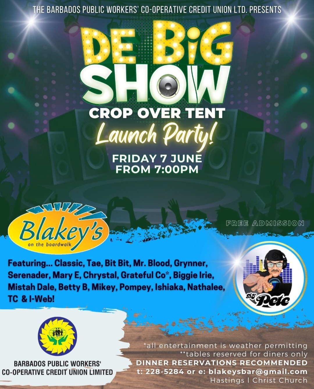 De Big Show Crop Over Tent — Barbados Events Calendar 2025 Events Bim